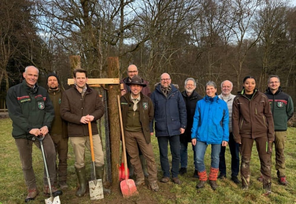 Durch Vermittlung von streuobstBERG konnten die Lücken in der traditionsreichen Obstwiese am Forsthaus Steinhaus wieder mit alten Sorten gefüllt werden.